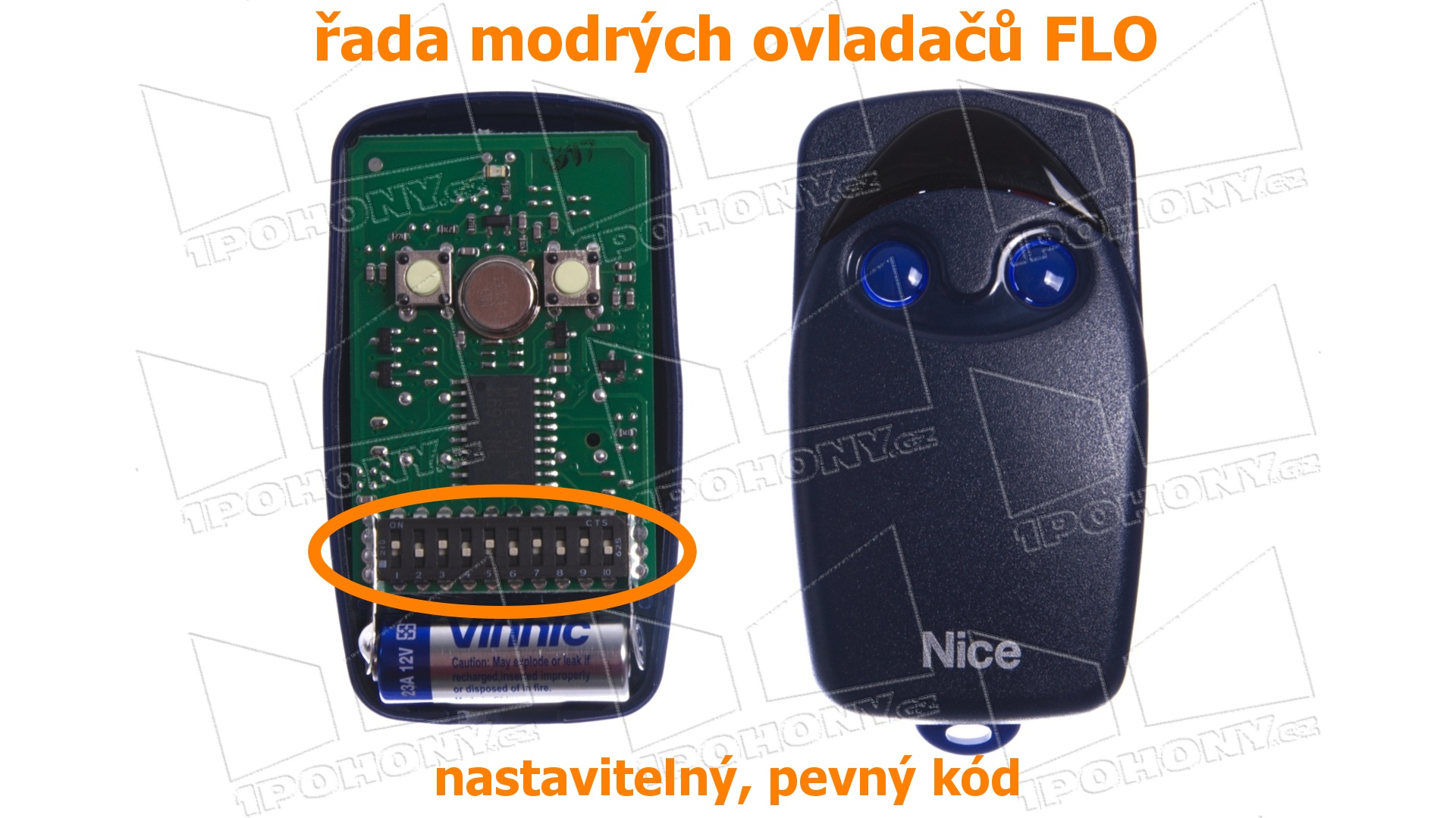 FLO2R-S dvoukanálový dálkový ovladač Flo2R, NICE FloR-s, skladem ...